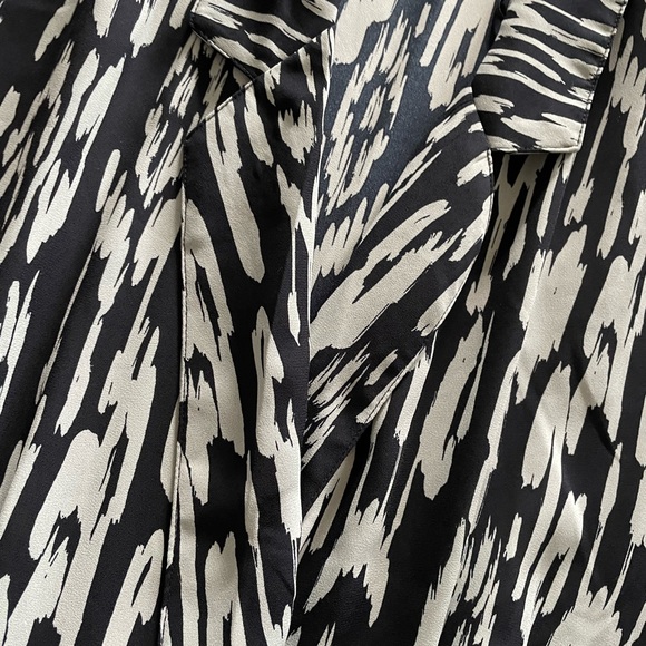 Mango Printed Bow Wrap Romper in Blue - Picture 6 of 6